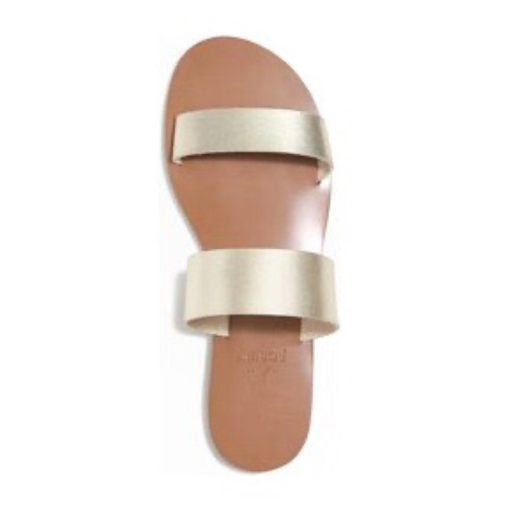 J. CREW Metallic Gold Easy Summer Slide Sandal - Picture 3 of 6